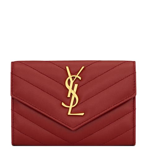 Saint Laurent Cassandre Matelasse Small Envelope Wallet in 